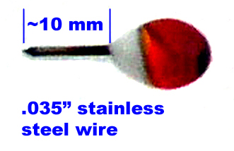 side view showing wire